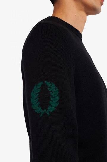 Fred Perry K2803 Miesten Neuleet Mustat | FI 1745DFMN